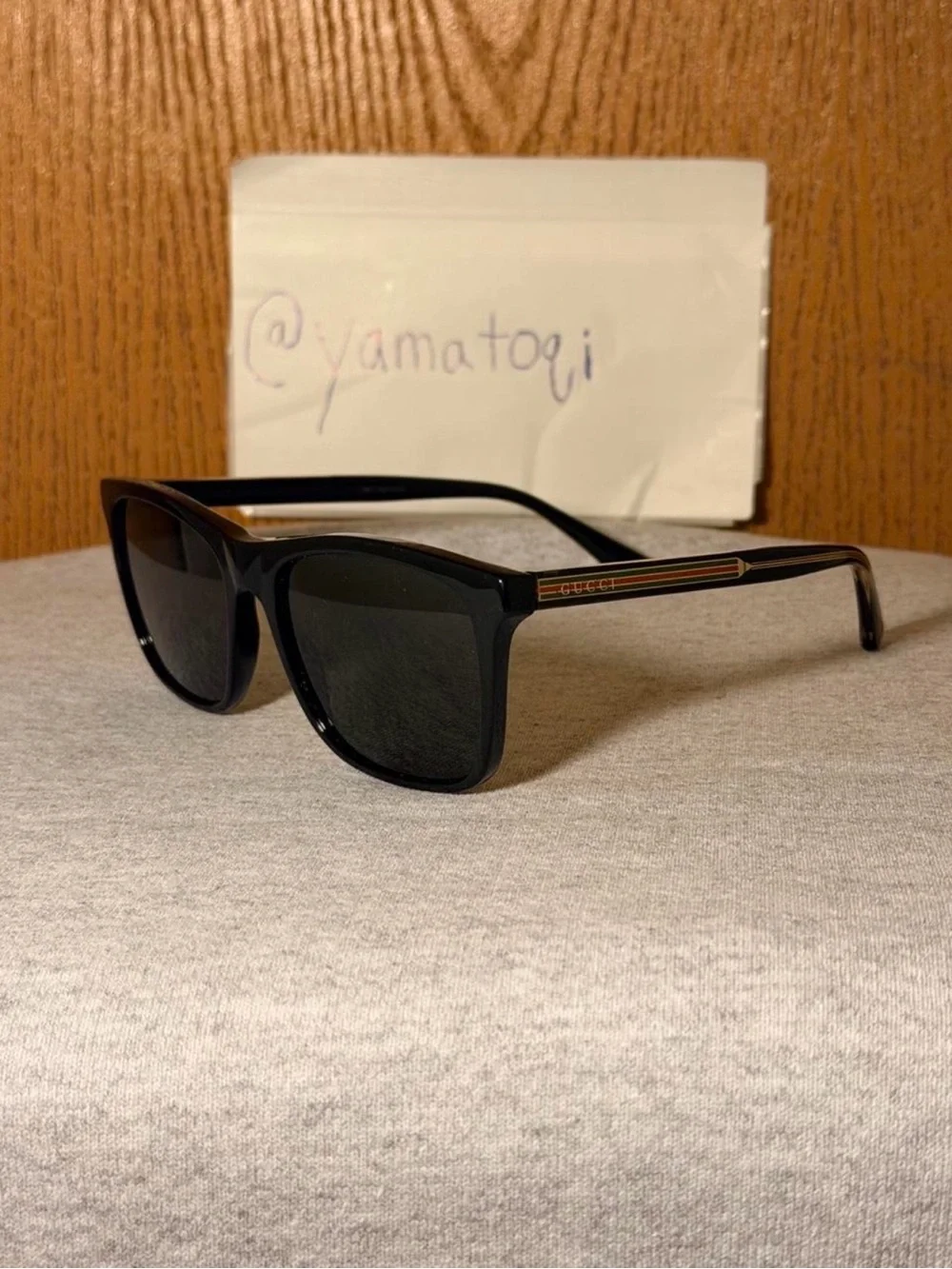 Gucci Black sunglasses (GG0381SN) with Gold detailing 🕶️